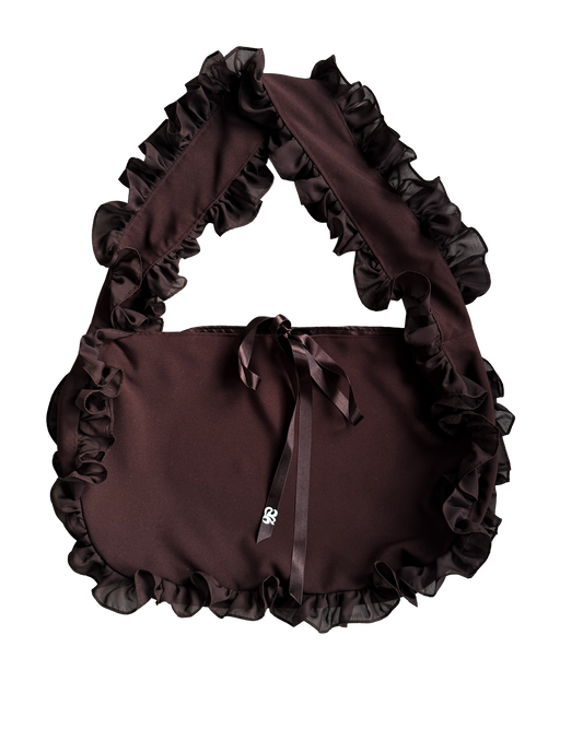 Ruffle Sunday Bag BROWN